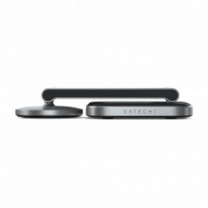 Зарядний пристрій Satechi 2-in-1 Foldable Qi2 Wireless Charging Stand Space Gray (ST-Q21FM)