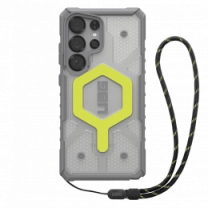 Чохол+ремінець UAG для Samsung Galaxy S25 Ultra, Pathfinder Clear with Magnet Bundle, Active Neon Lanyard