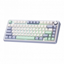Игровая клавиатура AULA F75 Gasket Greywood V3 switch Hot-Swap, PBT, 2.4G wireless, BT, white