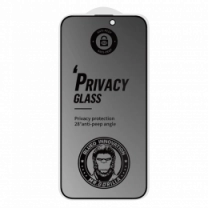Захисне 2.5D скло Blueo Full Cover Anti-Peep Matte для Apple iPhone 15 Pro (6.1") (Чорний)
