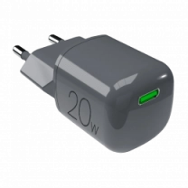 Мережевий зарядний пристрій Puro wall charger GaN 1 USB-C, 20W Dark Grey PUFCMTCUSBC20WGDKGR
