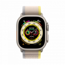 Смарт-годинник Apple Watch Ultra 49mm Titanium Case with Yellow/Beige Trail Loop - M/L (MQFU3)