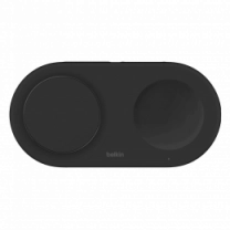 Зарядний пристрій бездротовий Belkin 2в1 15Вт Pad Qi2, чорний