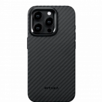 Чохол Pitaka MagEZ Case Pro 4 Twill 1500D Black/Grey for iPhone 15 Pro Max (KI1501PMP)
