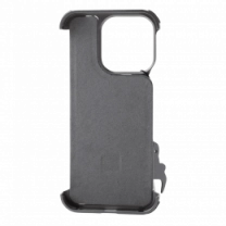 Чехол Leather Metal Frame MagSafe for iPhone 15 Pro Gray