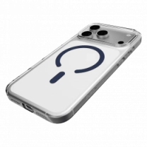 Чехол Puro Cover in TPU+PC "LITE MAG" with Magsafe for iPhone 17 Pro Max, transparent and dark blue PUIPC17P69LITEMDKBL