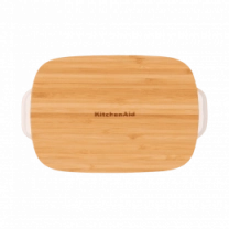 Форма для выпечки с крышкой KitchenAid керамогранитная, 7,5х19,5х32,8 см, 1,9 л, кремовый цвет