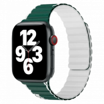 Ремінець Wiwu для Apple Watch 42/44/45/49mm Smart Magnetic silicone watch band Green-Gray