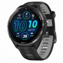 Garmin Forerunner 965 Carbon Gray Titanium Bezel w. Blk Case and Blk/Powder Gray S. Band (010-02809-00/10)