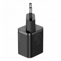 Адаптер Baseus Super Si Quick Charger Type-C 20W с Type-C to Lightning Cable Black (TZCCSUP-B01)