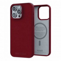 Чехол Njord Suede MagSafe Case Crimson Red для iPhone 15 Pro (NA53SU11)