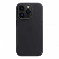 Чехол кожаный iPhone 14 Pro Leather Case with MagSafe Midnight (MPPG3)