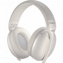 Гарнітура бездротова  AULA S6 wireless headset - 3 in 1, wired, 2.4G wireless, Bluetooth milk tea