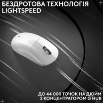Миша LOGITECH G Pro X Superlight 2 Lightspeed White (910-006638)