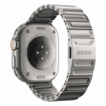 Ремінець AULUMU Full-Titanium Watch Band for Apple Watch Titanium Color  ti+black (UA-C01-TI)