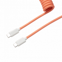 Кабель USB-A/USB-C > USB-C заряджання/синхронізації Keychron, 1.36м, Type-C, Coiled Aviator, оранжевий