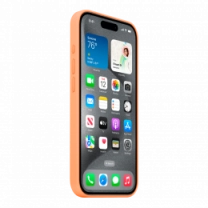 Чехол силиконовый iPhone 15 Pro Silicone Case with MagSafe Orange Sorbet (MT1H3)