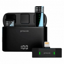 Бездротовий петличний мікрофон Proove Record Lightning (black)