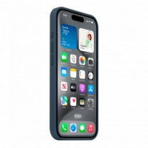 Чехол Силиконовый iPhone 15 Pro Max Silicone Case с MagSafe Storm Blue (MT1P3)
