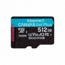 Карта памяти Kingston Canvas Go Plus 512Gb class 10 A2 V30 (R170MB/s, W90MB/s)