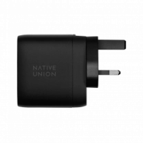 Зарядний пристрій Native Union Fast GaN Charger PD 67W Dual USB-C Port Black (FAST-PD67-BLK-INT)