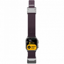 Ремінець AULUMU A11 band for Apple Watch,  Silver buckle+Might Purple Strap silver+black A11-NL-SL-PL