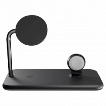 Зарядна станція Zens Magnetic+Watch Aluminium Black 30W USB-C PD (ZEDC18B/00)