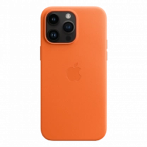 Чохол шкіряний iPhone 14 Pro Max Leather Case with MagSafe Orange (MPPR3)