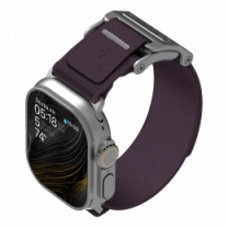 Ремінець AULUMU A11 band for Apple Watch,  Silver buckle+Might Purple Strap silver+black A11-NL-SL-PL