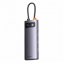 Хаб Baseus Metal Gleam Series 4-in-1 (4xUSB3.0) (gray)(WKWG070013)