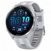 Garmin Forerunner 965 Titanium Bezel w. Whiteston Case and Whiteston/Powder Gray S. Band (010-02809-01/11)