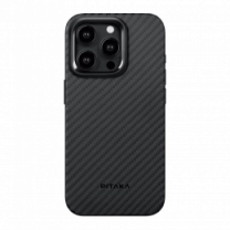 Чохол Pitaka MagEZ Case 4 Twill 1500D Black/Grey for iPhone 15 Pro (KI1501P)