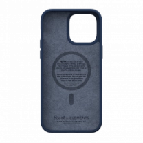 Чехол Njord Salmon Leather MagSafe Case Blue для iPhone 14 Pro (NA43SL01)