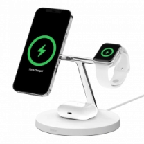 Бездротовий ЗП Belkin MagSafe 3in1 Wireless Charger white (WIZ009vfWH)