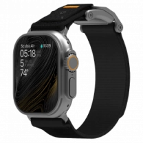 Ремінець AULUMU A11 band for Apple Watch,  Silver buckle+Black Strap black+black A11-NL-BK-SL