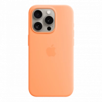 Чехол силиконовый iPhone 15 Pro Silicone Case with MagSafe Orange Sorbet (MT1H3)