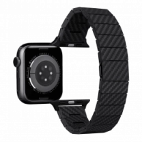Ремешок Pitaka Modern Carbon Fiber Strap Black/Grey для Apple Watch 45/44/42mm (AWB1003)