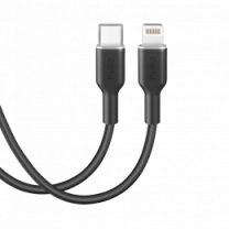 Зарядний кабель Puro Soft Cable USB-C to Lightning 1.5m, black PUCAPLTUSBCICONBLK