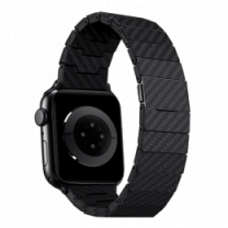Ремешок Pitaka Retro Carbon Fiber Watch Band Black/Grey for Apple Watch 49/45/44mm (AWB1004)