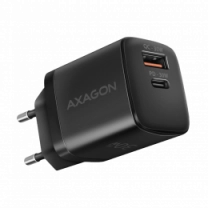 Сетевое зарядное устройство AXAGON ACU-PQ30, QC3.0,4.0/AFC/FCP/PPS/Apple + PD type-C, 30W, Черный