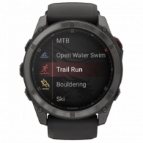 Смарт-часы Garmin Fenix 8 Pro (51 мм) AMOLED Sapphire, титан Carbon Gray DLC с силиконовым ремешком (010-03199-01)