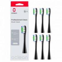 Насадка для зубної електрощітки Oclean P1C5 B06 Professional Clean Brush Head Black (6 шт) (6970810553864)