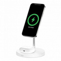 Бездротовий ЗП Belkin MagSafe 2in1 Wireless Charger white (WIZ010vfWH)