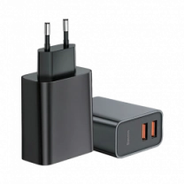 Адаптер Baseus Speed 2USB QC3.0 30W Black (CCFS-E01)