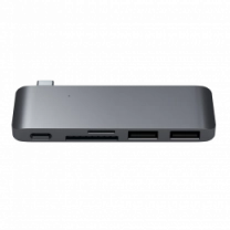 Хаб Satechi Type-C USB 3.0 Passthrough Hub Space Gray (ST-TCUPM)