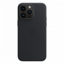 Чохол шкіряний iPhone 14 Pro Max Leather Case with MagSafe Midnight (MPPM3)