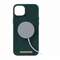 Чохол Njord Salmon Leather MagSafe Case Green for iPhone 14 (NA41SL02)