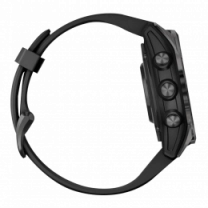 Смарт-часы Garmin Fenix 7S Pro Sapphire Solar Carbon G. DLC Tit. with Black Band (010-02776-10/11/54) UA