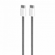 Зарядный кабель Puro Braided Cable FABK4 USB-C to USB-C, 1.5m 60W 480mbps, dark grey PUCCCFABK415MTD