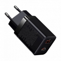 Адаптер Baseus Super Si Pro Quick Charger Type-C+USB 30W Black (CCSUPP-E01)